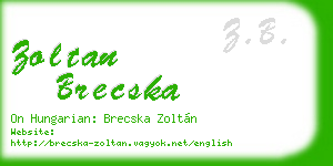 zoltan brecska business card